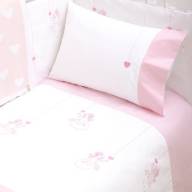 Постельное белье "ANGELS" для малышей, белый/розовый