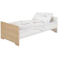 Детская кровать-трансформер Schardt Slide Oak 70x140 см белая/натуральная