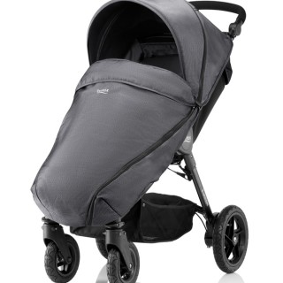 Детская коляска Britax Roemer B-Motion 4 Black Denim с накидкой на ножки