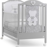 Детская кровать Italbaby Fiocco Classic бело-серая