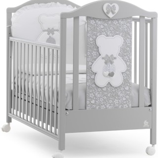 Детская кровать Italbaby Fiocco Classic бело-серая