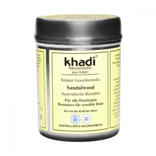 Растительная маска для лица «САНДАЛОВОЕ ДЕРЕВО» для чувствительной и сухой кожи 50 г, Khadi 