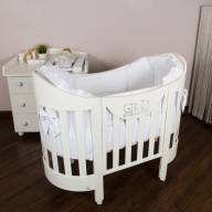 Овальная кровать Italbaby Happy Family Oval белая