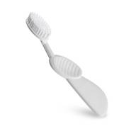 Radius/ Зубная щетка с резиновой ручкой белая мягкая "Scuba", для правшей