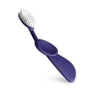 Radius/ Зубная щетка с резиновой ручкой фиолетовая мягкая "Scuba", для правшей