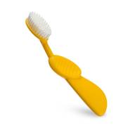 Radius/ Зубная щетка с резиновой ручкой желтая мягкая "Scuba", для правшей