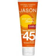 JASON/ Натуральное солнцезащитное средство для всей семьи SPF45, 113 мл.
