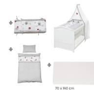 Детская кровать-трансформер ROBA, 70х140, вкл. матрас и комплект постельного белья из 4-х предметов