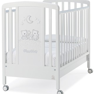 Кровать Italbaby Happy Family Strass белая со стразами