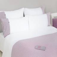 Bovi/ Комплект трикотажного постельного белья, трикотаж-джерси, серый/розовый/винный
